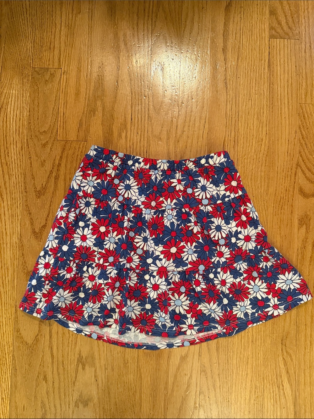 Girls Jumping Beans Red, White & Blue Floral Skort